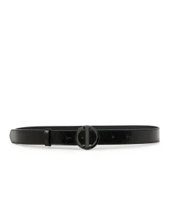 Women Iceberg Alias Leather Belt With Monogram Logo Buckle