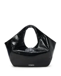 Women Iceberg Alias Leather Shopping Bag With Logo Monogram