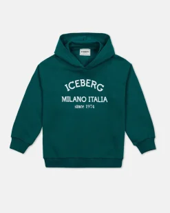 Kids/BOY Iceberg Aquamarine Sweatshirt With Hood And Logo