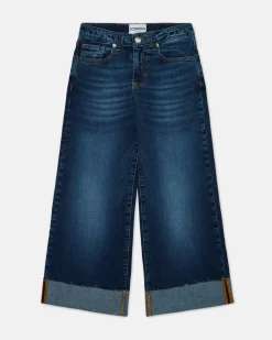 Kids Iceberg Baggy Culotte Blue Jeans