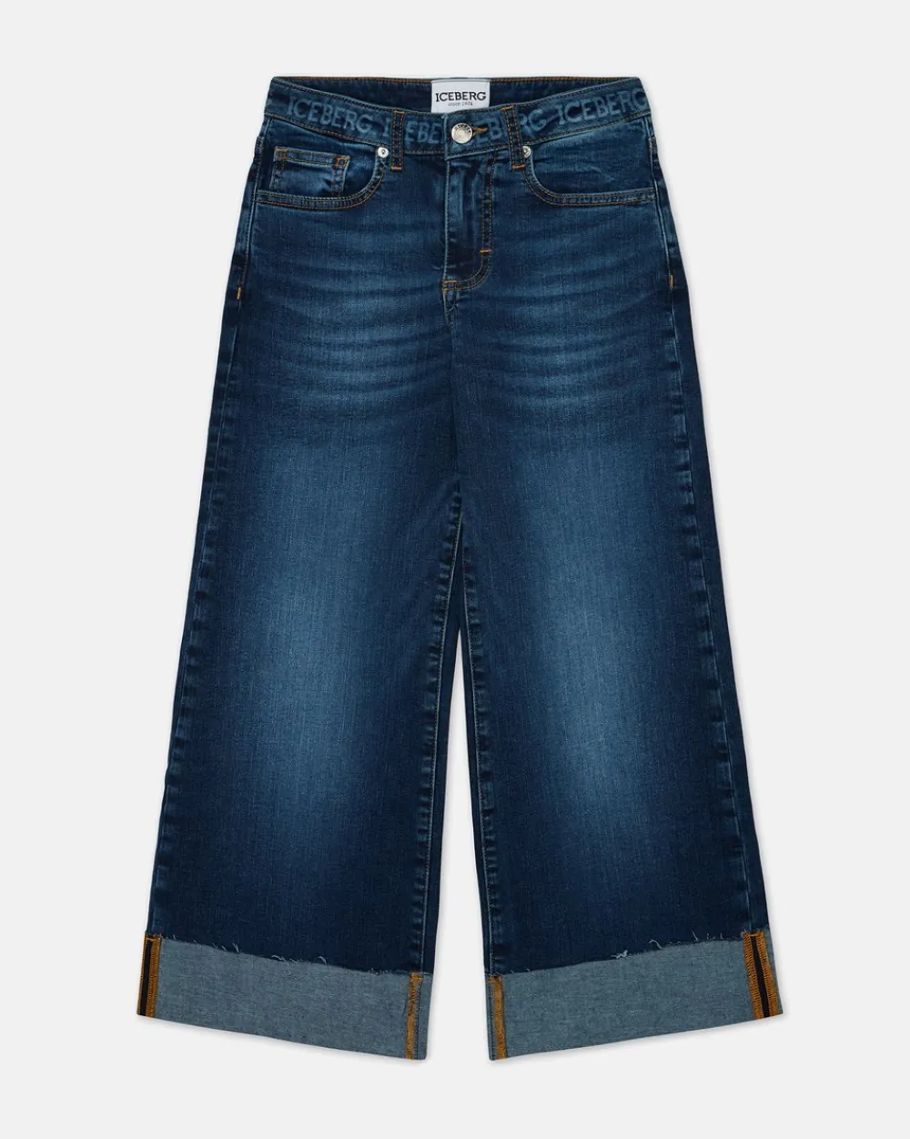 Kids Iceberg Baggy Culotte Blue Jeans