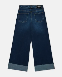 Kids Iceberg Baggy Culotte Blue Jeans
