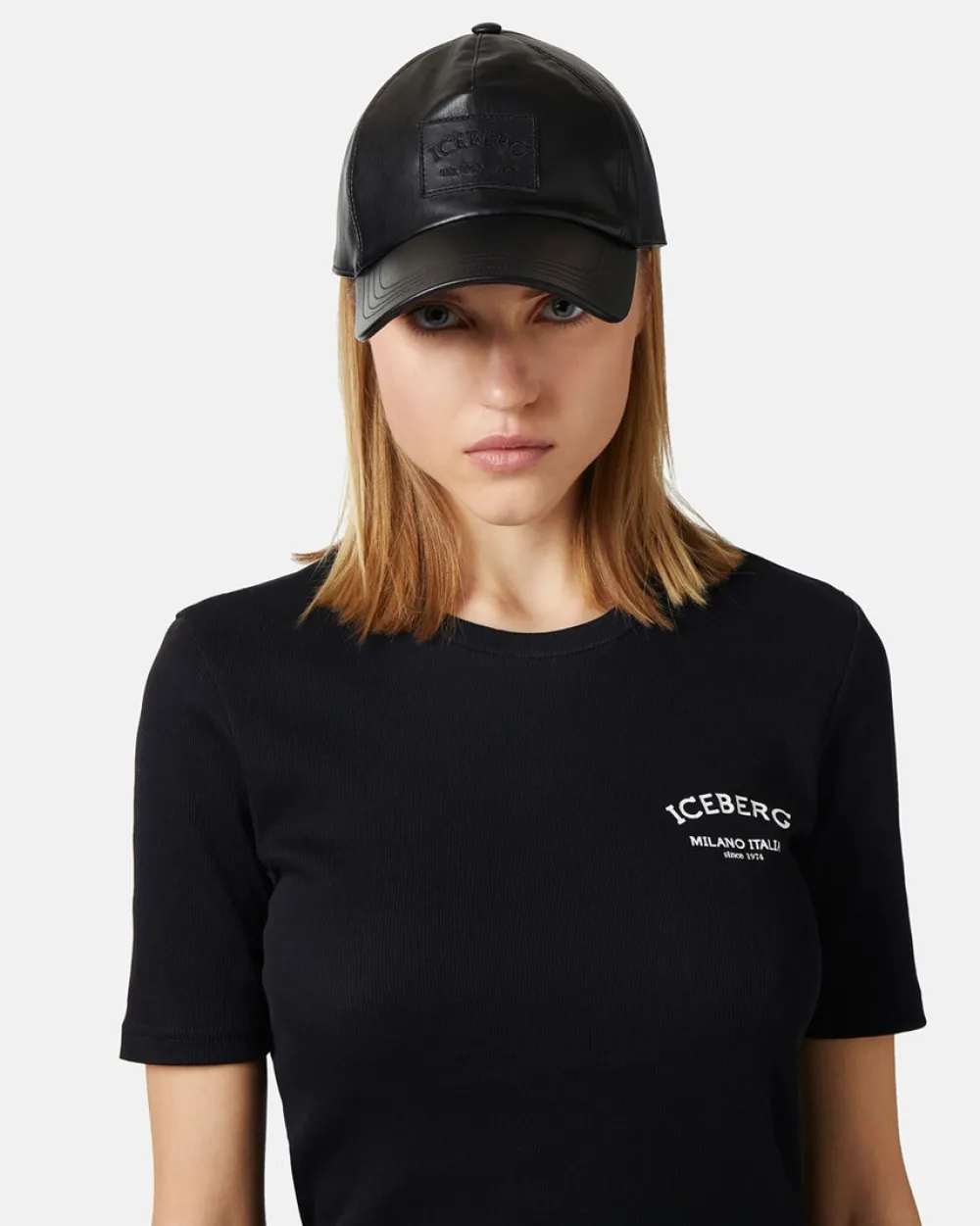 Women Iceberg Baseball Cap In Imitation Leather