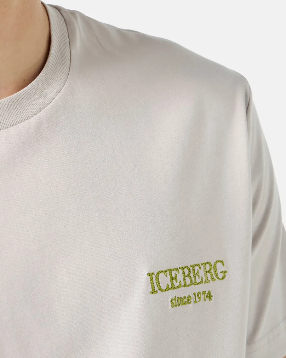 Iceberg Beige Crewneck Sweatshirt With Embroidered Logo