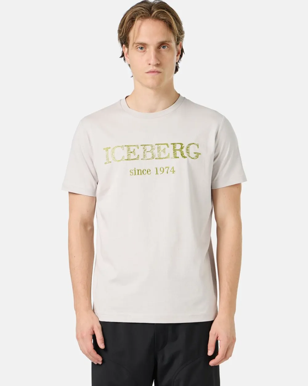 Iceberg Beige Crewneck Sweatshirt With Embroidered Logo