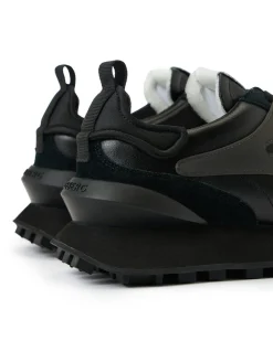 Iceberg Black Athletic-inspired Sneakers In Leather And Suede