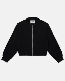 Kids Iceberg Black College Bomber Jacket