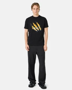 Iceberg Black Cotton Jersey T-shirt With Garfield Print And Embroidered Logo