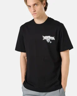 Iceberg Black Cotton Jersey T-shirt With Splash And Bear Logo Print On The Heart