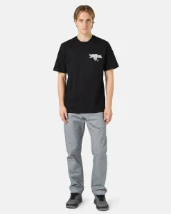 Iceberg Black Cotton Jersey T-shirt With Splash And Bear Logo Print On The Heart