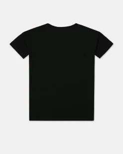 Kids Iceberg Black Crew Neck Short Sleeve T-shirt With Sylvester The Cat And Logo