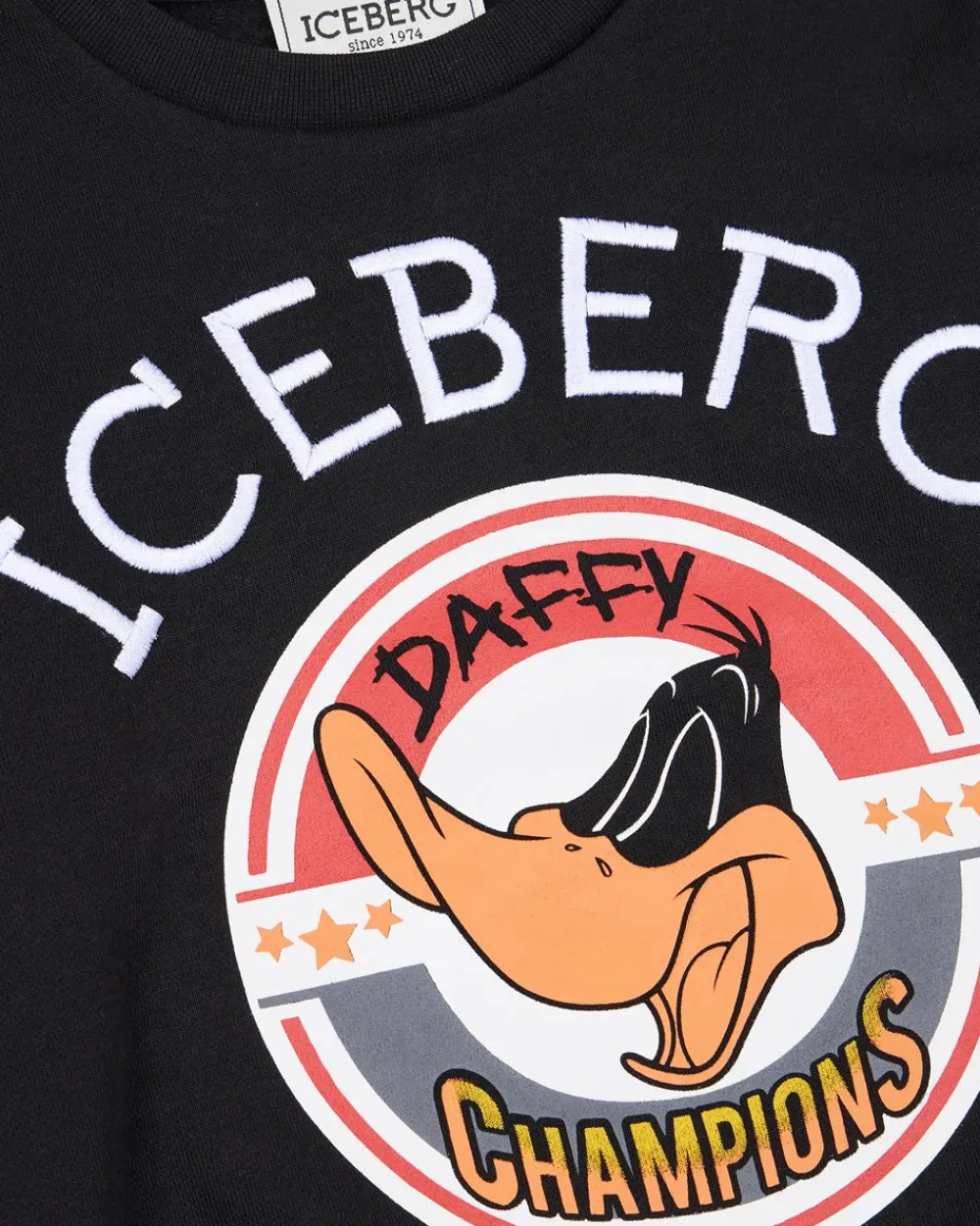 Kids/BOY Iceberg Black Crewneck Sweatshirt With Daffy Champions Print