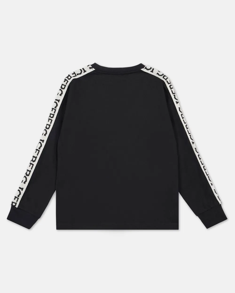 Kids/BOY Iceberg Black Crewneck Sweatshirt With Contrasting Stripes And Logo
