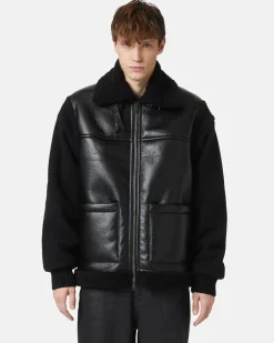 Iceberg Black Eco-sheepskin Jacket