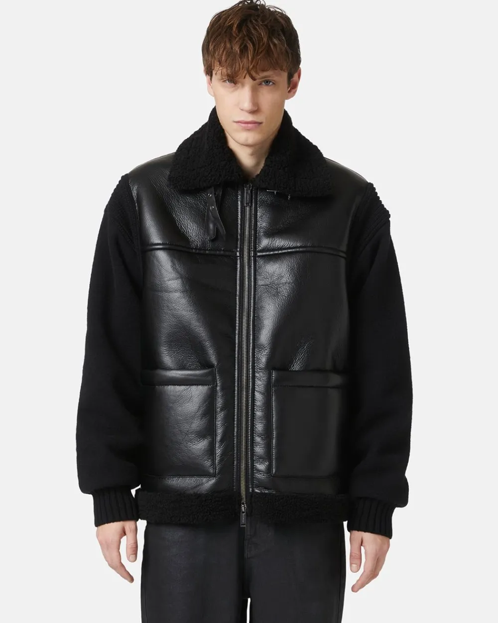 Iceberg Black Eco-sheepskin Jacket