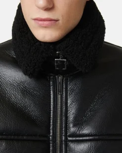 Iceberg Black Eco-sheepskin Jacket