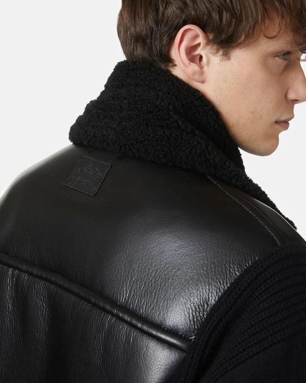 Iceberg Black Eco-sheepskin Jacket