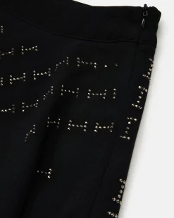 Kids Iceberg Black Full Skirt With Studs