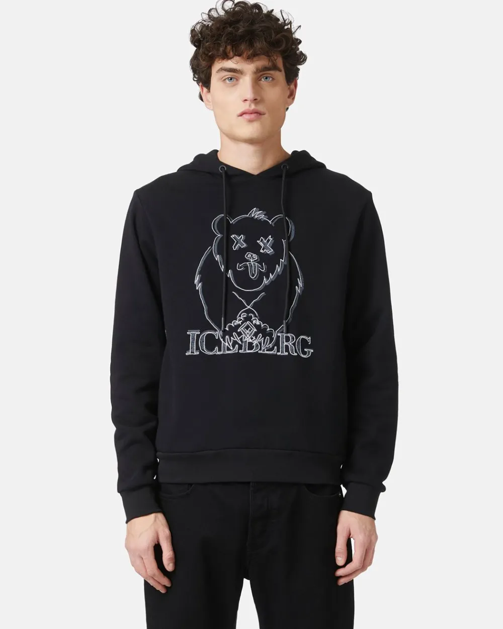 Iceberg Black Hooded Sweatshirt