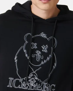 Iceberg Black Hooded Sweatshirt