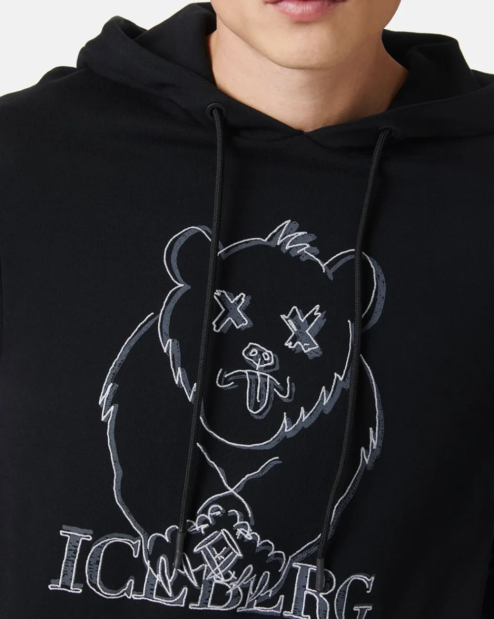 Iceberg Black Hooded Sweatshirt