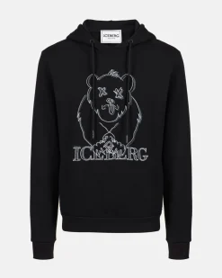 Iceberg Black Hooded Sweatshirt