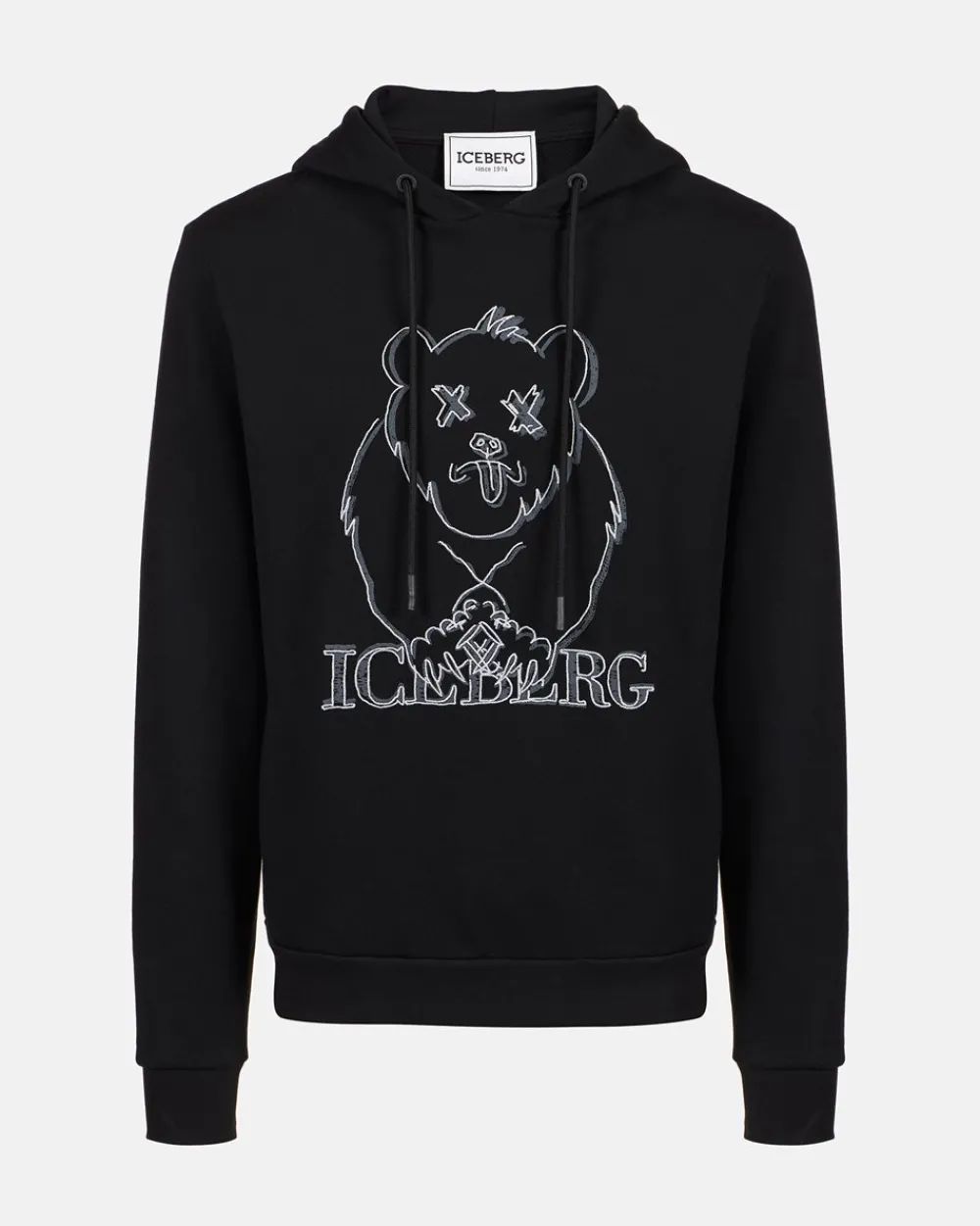Iceberg Black Hooded Sweatshirt