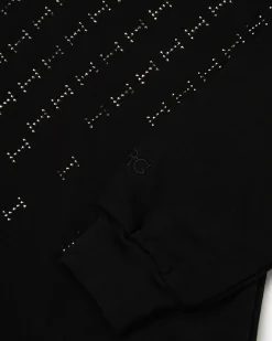 Kids Iceberg Black Hoodie With Studs