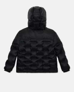 Kids/BOY Iceberg Black Quilted Jacket With Hood