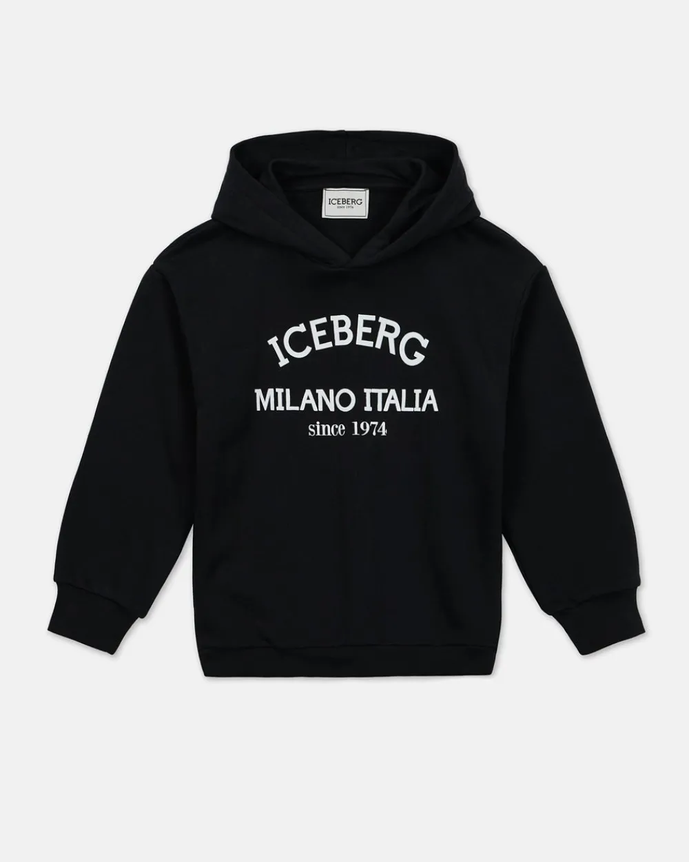 Kids/BOY Iceberg Black Sweatshirt With Hood And Logo