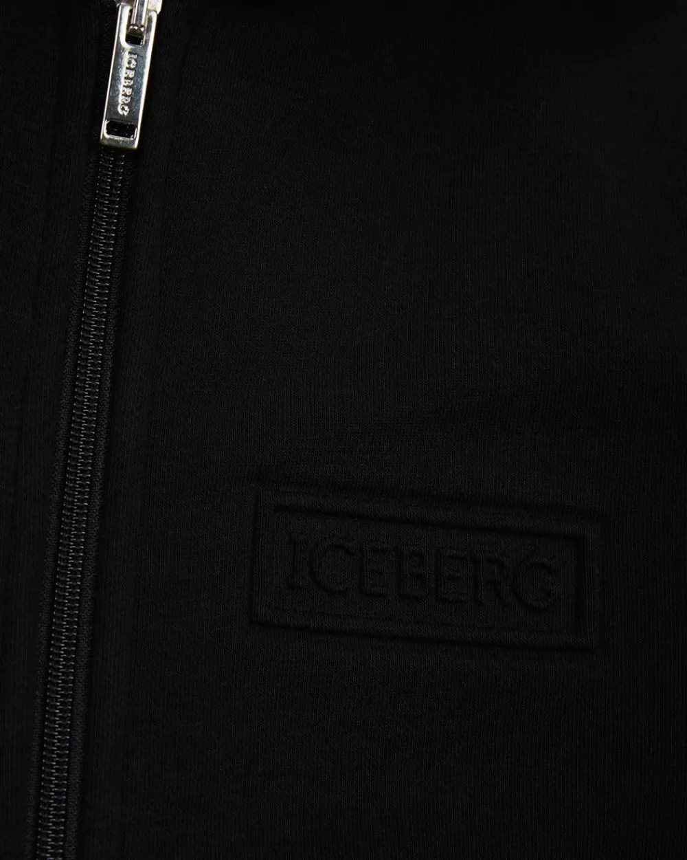 Kids/BOY Iceberg Black Sweatshirt With Hood And Junior Collection Zip