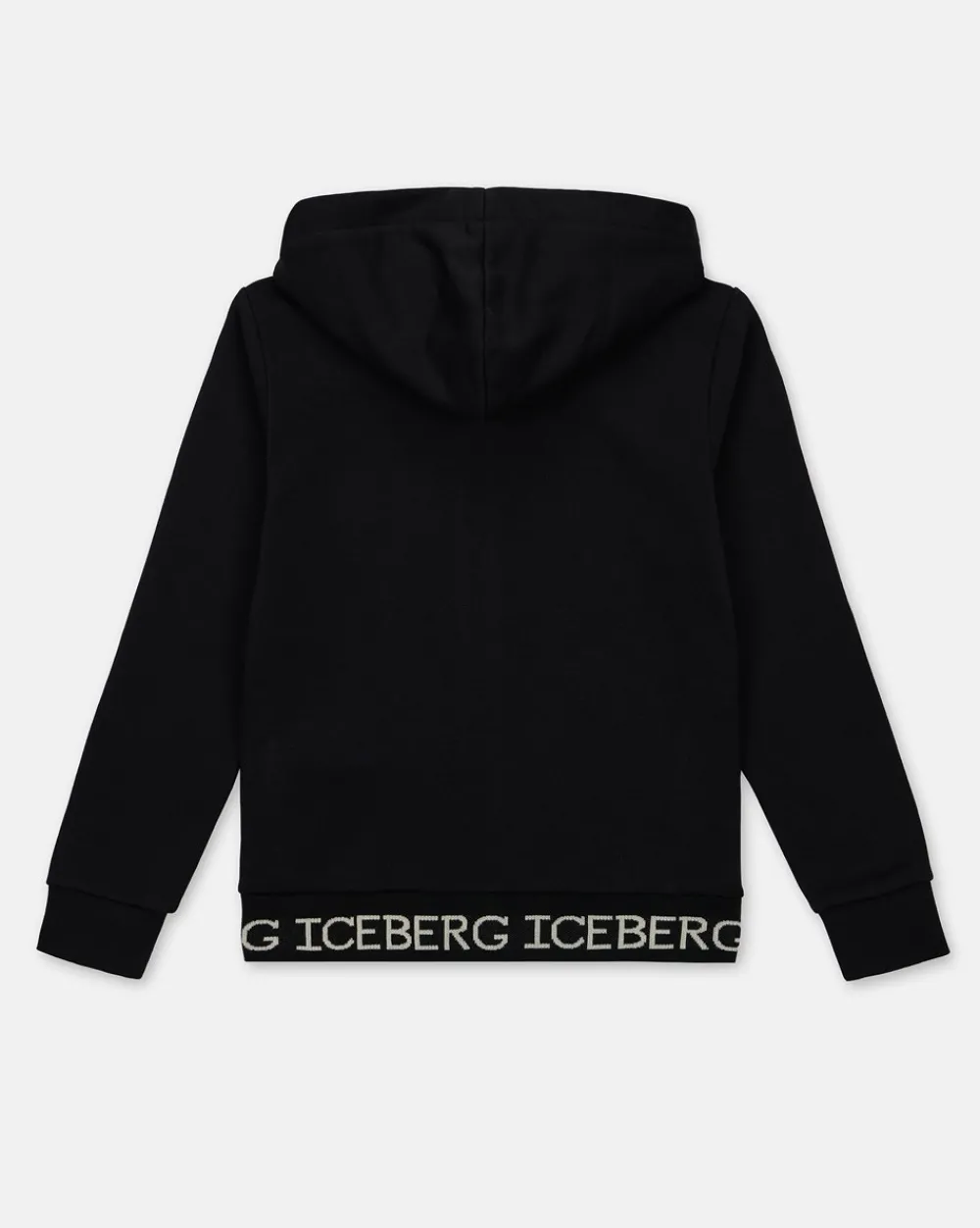 Kids/BOY Iceberg Black Sweatshirt With Hood And Junior Collection Zip