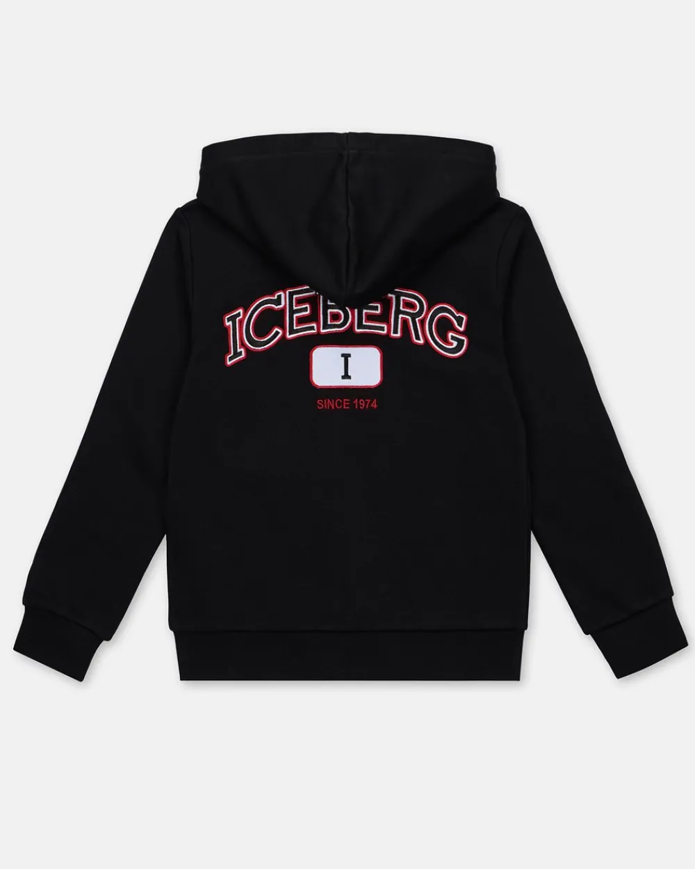 Kids/BOY Iceberg Black Sweatshirt With Hood, Zip And Logo
