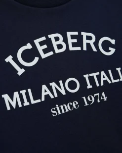 Kids/BOY Iceberg Blu Crewneck Sweatshirt With Logo