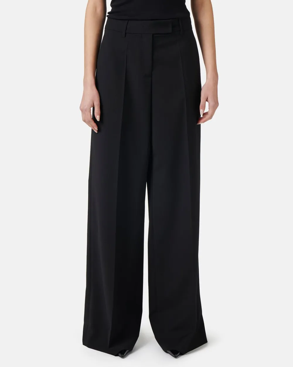 Women Iceberg Chinos Trousers In Light Wool