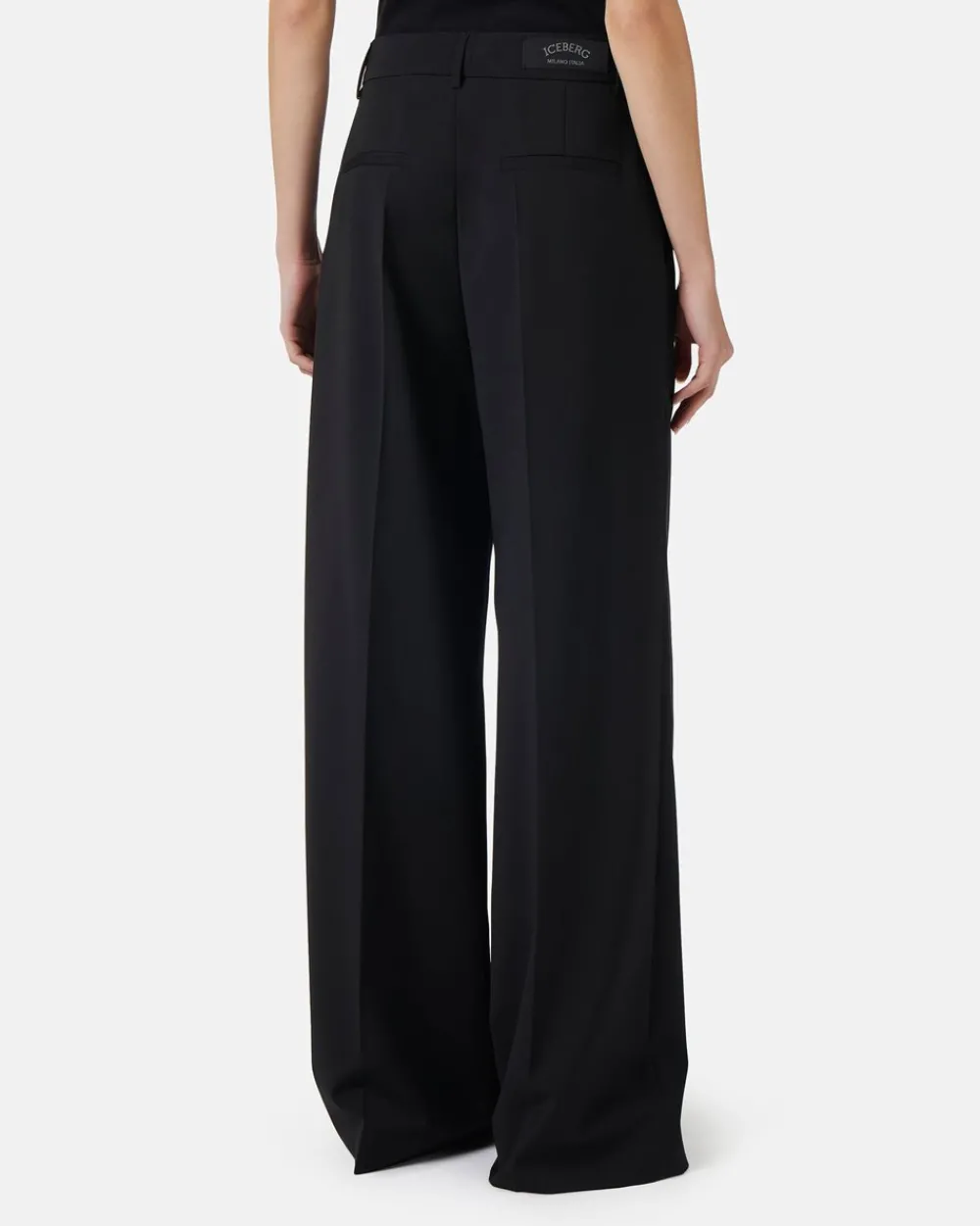 Women Iceberg Chinos Trousers In Light Wool