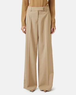 Women Iceberg Chinos Trousers In Light Wool