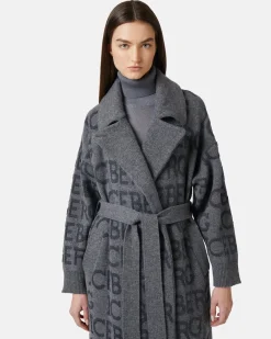 Women Iceberg Coat With All Over Logo