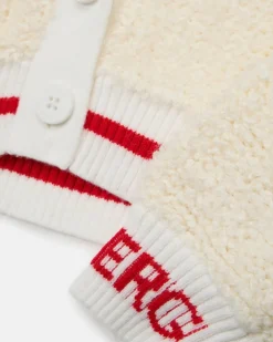 Kids Iceberg Cream-colored Bouclé Wool Cardigan