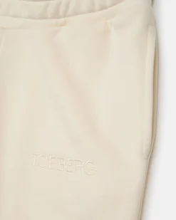 Kids Iceberg Cream-colored Sweatpants With Joggers