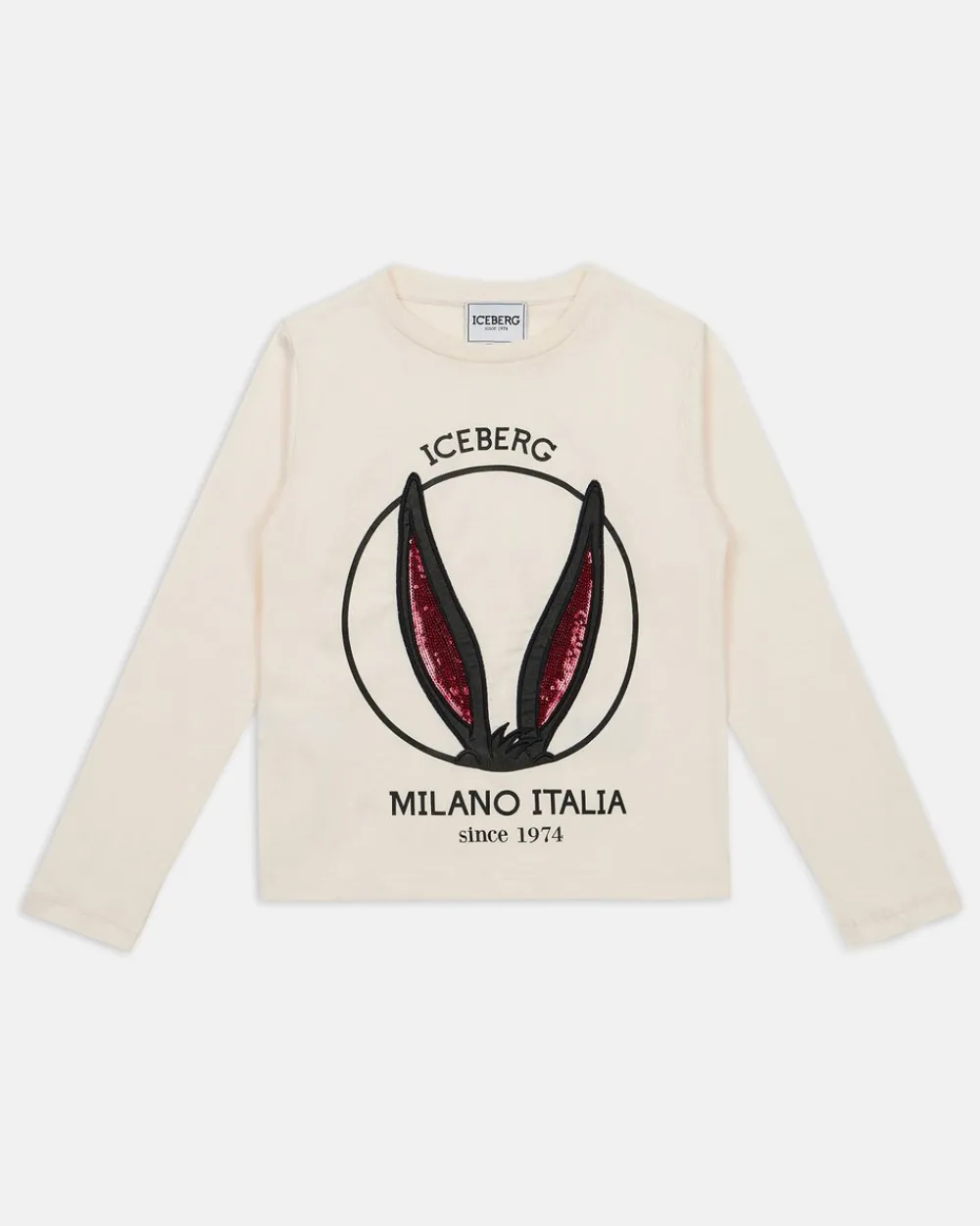 Kids Iceberg Cream Crewneck Sweatshirt With Looney Tunes Graphics And Logo