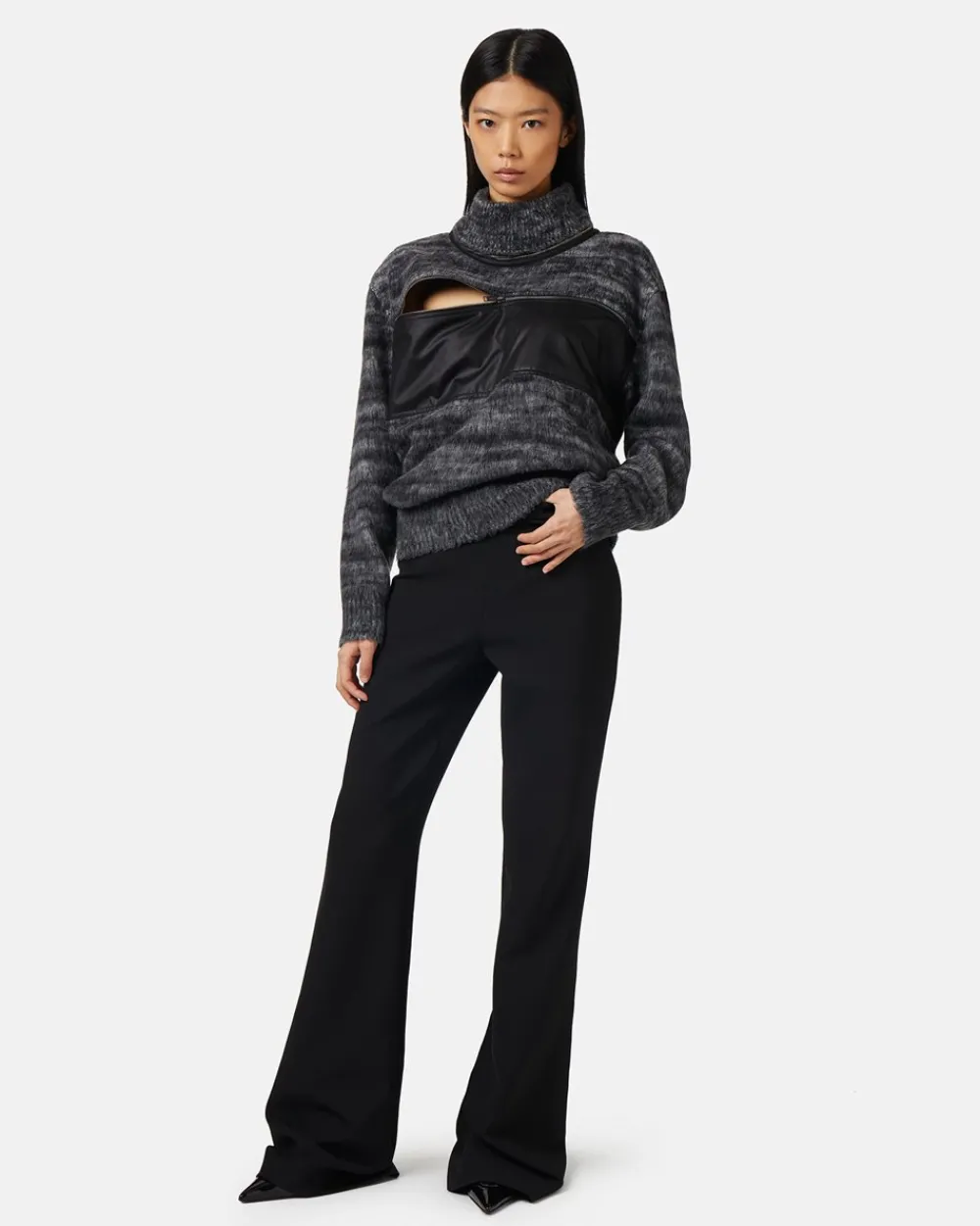 Women Iceberg Crew-neck Sweater In Shaved Wool Blend