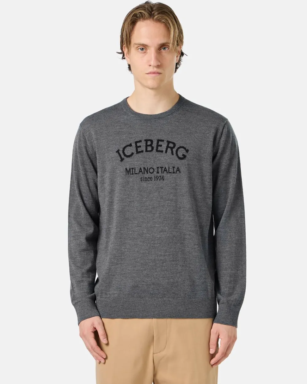Iceberg Crew-neck Sweater With Logo