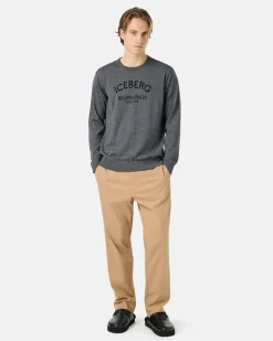 Iceberg Crew-neck Sweater With Logo