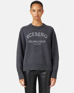 Women Iceberg Crew-neck Sweater With Logo