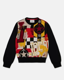 Kids/BOY Iceberg Crew-neck Sweater With Multicolored Pattern