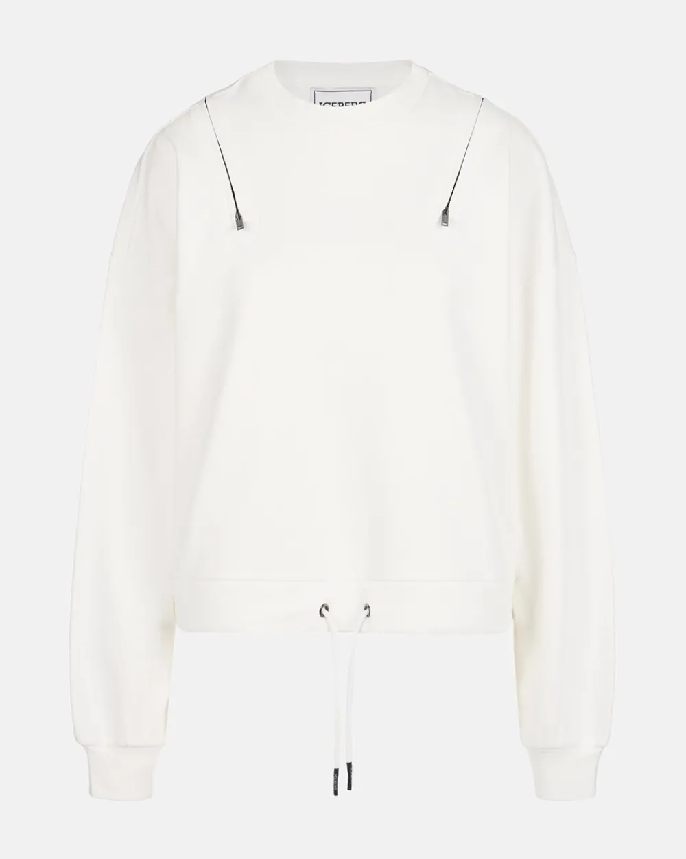 Women Iceberg Crew-neck Sweatshirt With Decorative Zips
