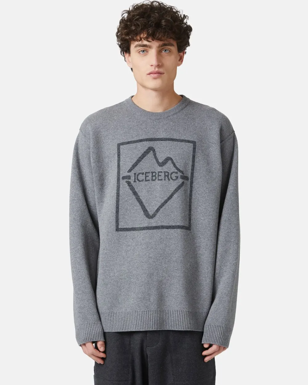 Iceberg Crew-neck Wool Blend Sweater