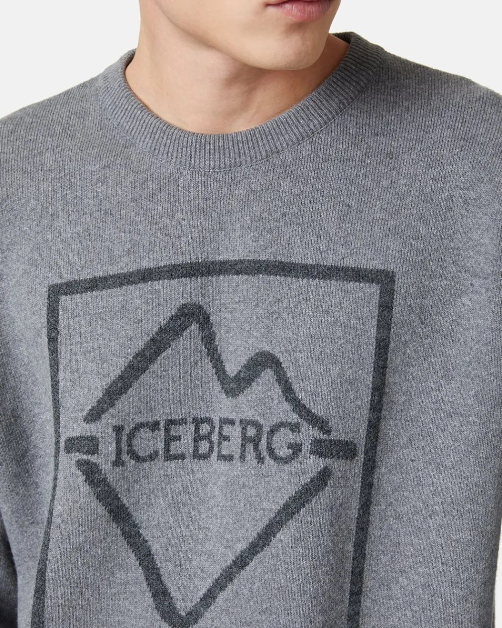 Iceberg Crew-neck Wool Blend Sweater