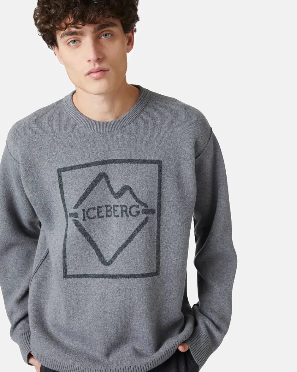 Iceberg Crew-neck Wool Blend Sweater
